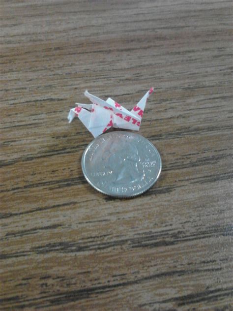 Origami Crane Made From A Gum Wrapper By Alphafemalewolf On Deviantart