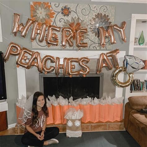 Where My Peaches At Banner Georgia Bachelorette Party Decor Balloons