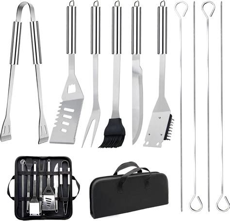 Pcs Professional Stainless Steel Bbq Grill Tool Set Portable