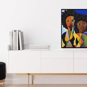 Black Women Abstract Art Black Girl Art Modern Wall Art Printable Black