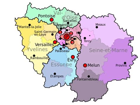 Ile De France Department Map / Learn About Paris The Ile De France ...