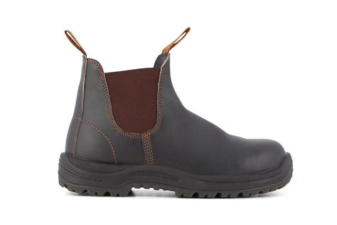 Blundstone 192 Brown Leather Steel Toe Chelsea Boot Buy Online Happy Gentleman