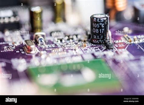 Close Up Image Of Circuit Boards Taken From Old Pc Desk Top Computers