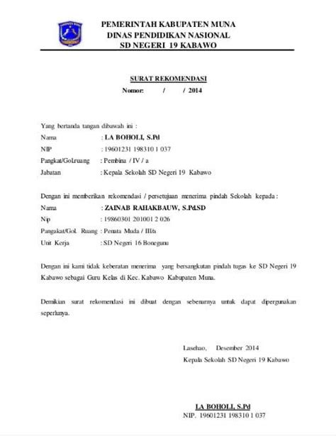 Contoh Surat Rekomendasi Kegiatan Riset