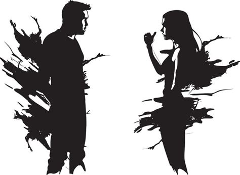 Spat Symphony Emblematic Illustration Of Couples Spat Fury Flourish