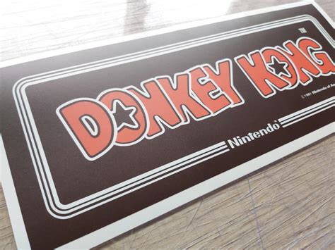 Donkey Kong Cabaret Marquee Decal Arcade Art Repro