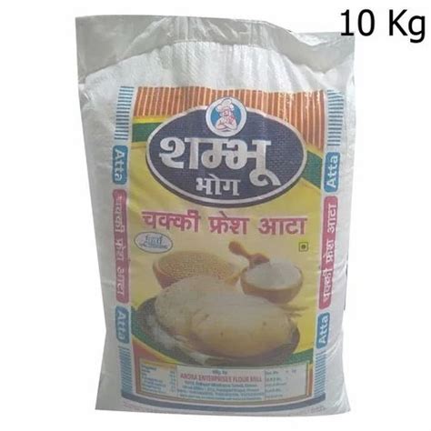 10kg Shambhu Bhog Wheat Flour Packaging Type Plastic Bag At Rs 290