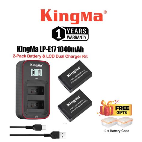 Kingma Lp E Lcd Dual Charger Battery Original Years Warranty