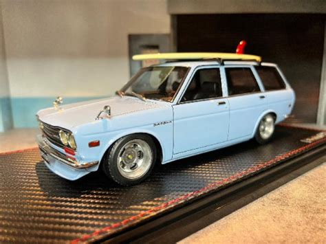 Ignition Model Ig Datsun Bluebird Wagon Light Blue With