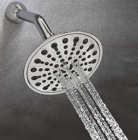 Fixed Chrome Aquarius Shower Head With Hose Solid Brass Handheld