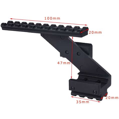 Delta Six Pistol Sight Rail Visierschiene F R Pistolen Schwarz