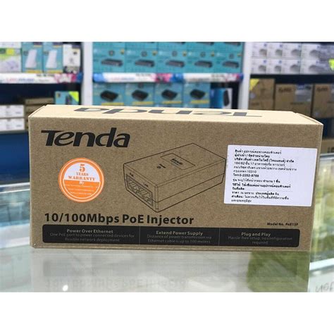 Tenda PoE15F POE Power Over Ethernet Injector 802 3af 15 4W 100Mbps