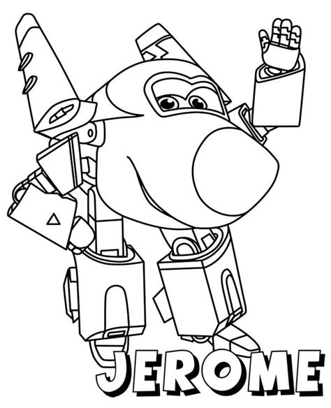 Jerome Super Wings Coloring Page - Free Printable Coloring Pages for Kids