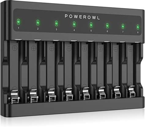 Powerowl Aa Aaa Battery Charger Bay Independent Slot Usb Fast