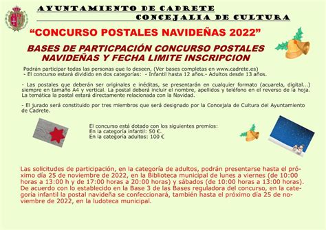 Concurso Postales Navide As Ayuntamiento De Cadrete