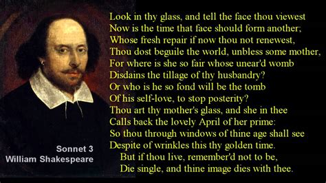 Sonnet 3 William Shakespeare With Text Youtube