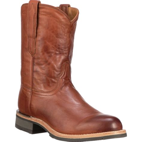 Lucchese Mens Raymond Western Ropers Cognac Elliottsboots