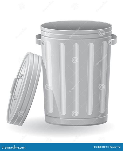 Trash Can Vector Illustration Stock Vector Image