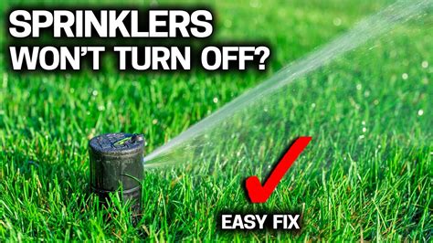 How To Fix A Stuck Inground Sprinkler That Won T Turn Off Youtube