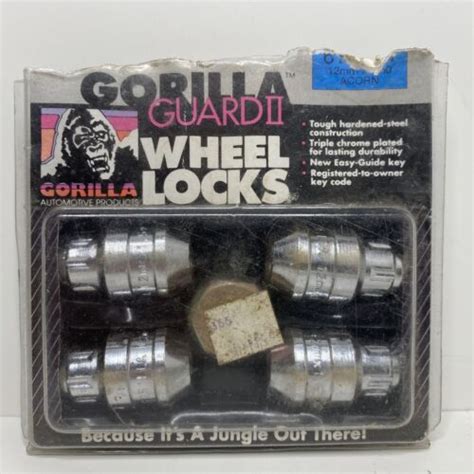 Gorilla Guard Chrome Wheel Locks 12mmx1 50 Bulge Acorn 12x1 50 Lug Nut