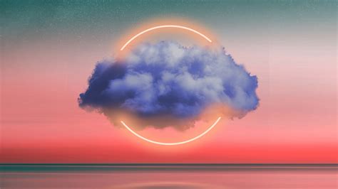 1920x1080 Clouds Neon Light Circle 5k Laptop Full Hd 1080p Hd 4k