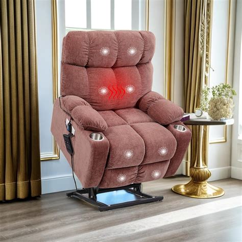 Duntrkdu Dual Motor Large Power Lift Recliner Chair With Massage And Heat For