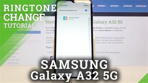 How To Change Ringtone In SAMSUNG Galaxy A32 5G Find Ringtone Section