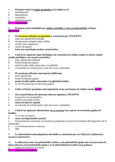 Flashcards De C Pia De Test Renal I Por Jhony Vazquez Udocz