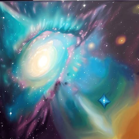 Nebula Canvas Painting · Creative Fabrica