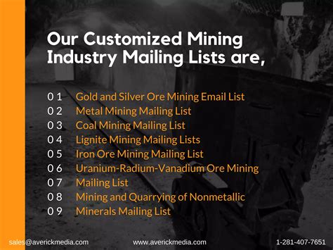 Mining industry mailing list | PPT
