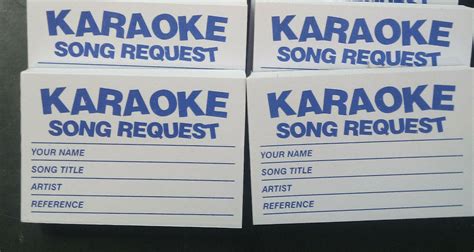 Blue Karaoke Song Request Slips Pads X Free St Class Same