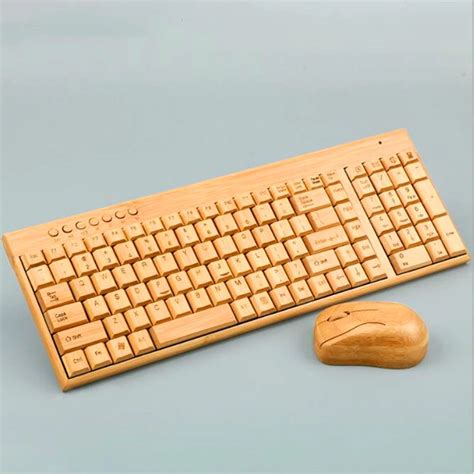 Wireless Bamboo Keyboard And Mouse Unicun