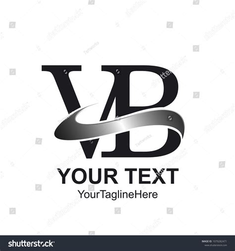 Initial Letter Vb Logo Template Colored Stock Vector Royalty Free