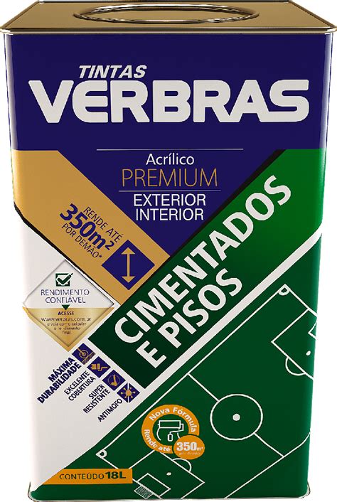 Tinta Piso Cimentado Premium Verbras Balde 18L CREL TINTAS