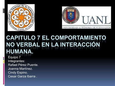 Capitulo 7 El Comportamiento No Verbal En La PPT