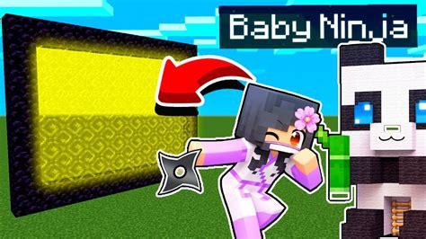 How To Make A Portal To The Aphmau Baby Ninjas Stealth Minecraft Youtube