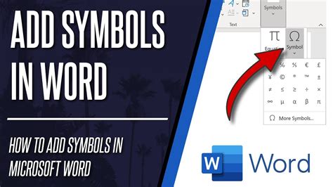 How To Add Symbols Into A Microsoft Word Document Youtube