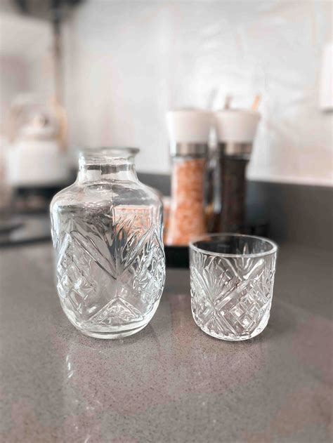 Crystal Bedside Carafe With Glass Carafe Set Carafe And Etsy