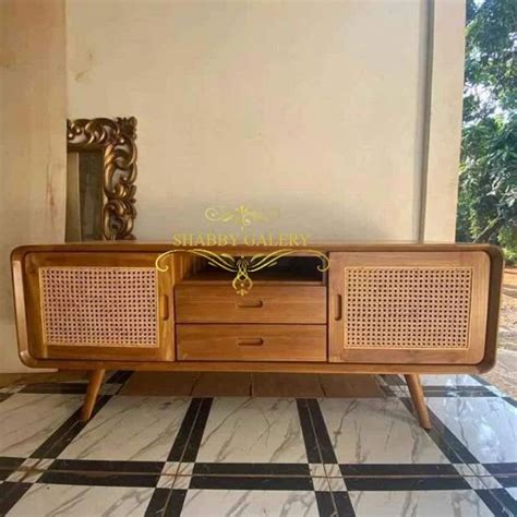 Jual Bufet Meja Tv Minimalis Modern Kayu Jati Meja Bufet Tv Retro Kayu