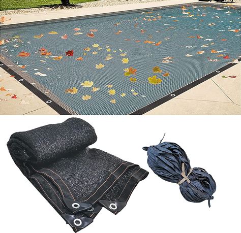 Leaf Net Pool Cover Inground Rectangular Mesh Winter Cover Fine Mesh