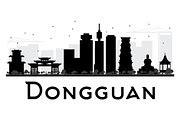 Dongguan City skyline silhouette, an Illustration by Booblgum