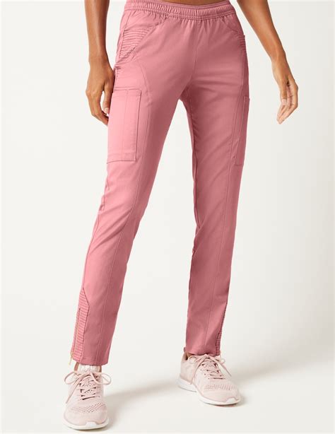 Moto Pant In Dusty Rose Medical Scrubs By Jaanuu Medical Outfit