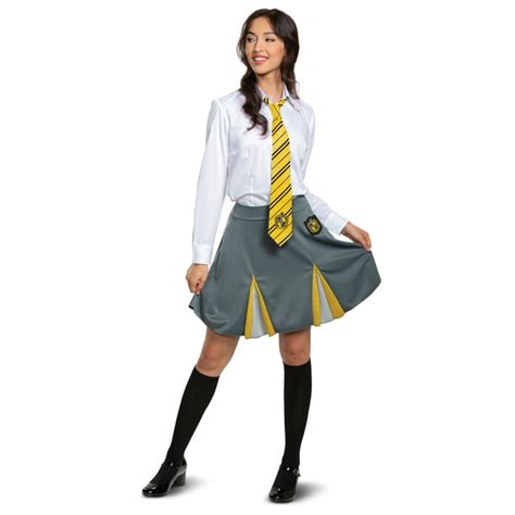 Hufflepuff Womens Adult Harry Potter Hogwarts House Uniform Costume Skirt M