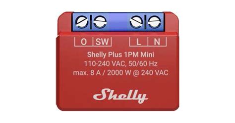 Shelly Plus 1PM Mini Relais Wifi Bluetooth