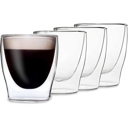 Glastal X Ml Tasses Espresso En Verre Transparent Verre Double