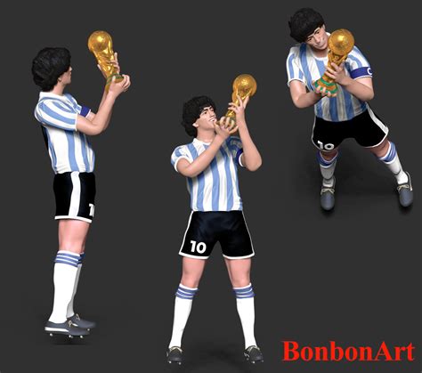 Diego Maradona 3d Model By Bon Bon Art