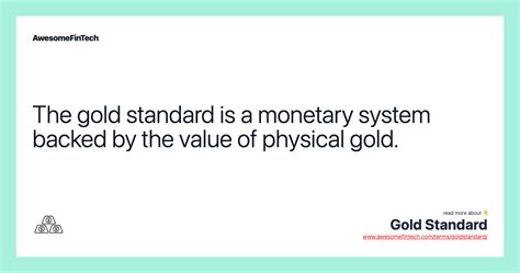 Gold Standard | AwesomeFinTech Blog