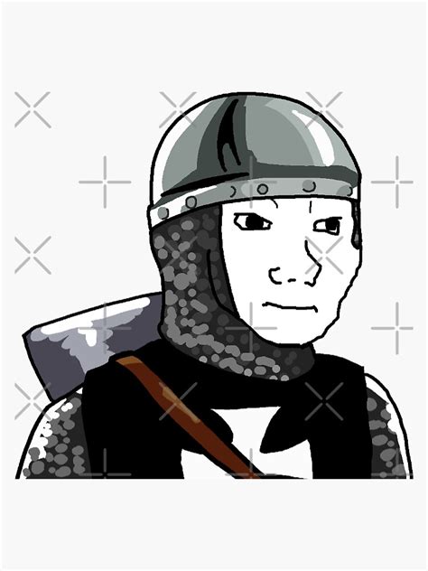 Knight Wojak Sticker For Sale By Chaiser Redbubble