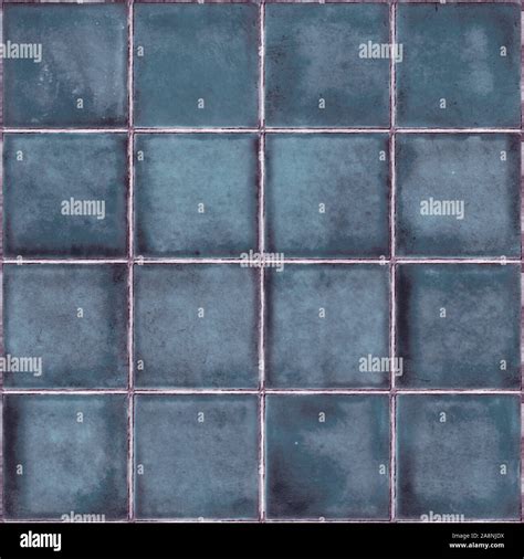 Blue Glazed Ceramic Tile Crackle Glass Mosaic Tile Background With