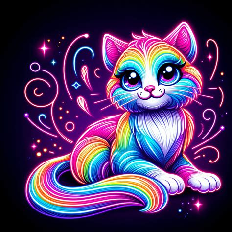 Lisa Frank Inspired Neon Animals Version 1 Digital Art, Retro, 80's ...